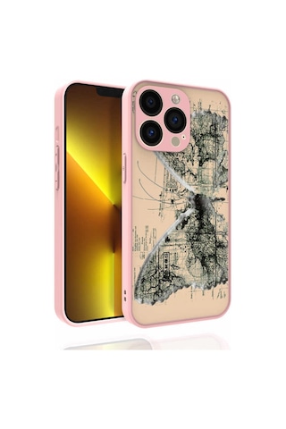 İphone 13 Pro Max Uyumlu Desenli Kamera Korumalı Parlak Tchs Nora Kılıf-no4 NO4