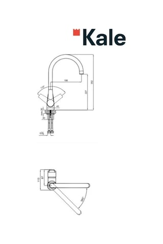 Kale Mare Mutfak Eviye Bataryası 5 L/dk 410200502500 Gümüş