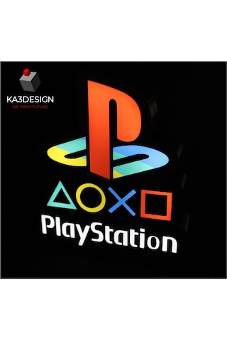 Playstation Ps Tasarımlı Led Gece Lambası Çok Renkli