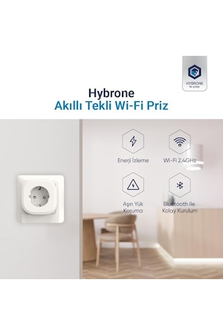 Akım Korumalı Wi-fi Akıllı Priz, Enerji İzleme, Çocuk Kilidi, 16 Amper, Uygulama İle Uzaktan Kontrol 0