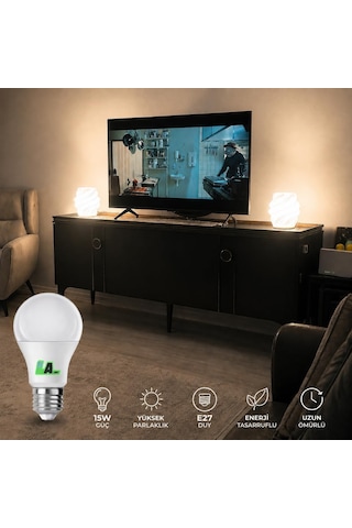 Zmr 103/b.65 3'lü Paket Led Ampul 10w 3000k Günışığı E27 Duylu Enerji Tasarruflu Uzun Ömürlü