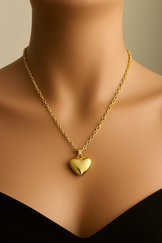 Zarifly Kalpli Minimal Altın Renk Kolye - Kadın Takı