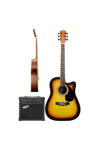 Maxword Mcg-750sb-amp Kaliteli Eq 25w Amfili Elektro Akustik Gitar Seti