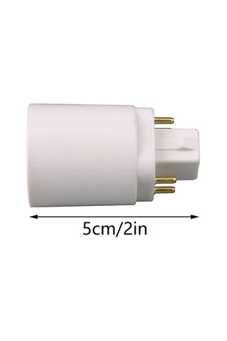 Led Lamba Adaptörü G24q-e27/e26/e14 Lamba Tutucu Soket Dönüştürücü 4 Kutuplu Soket Dönüştürücü Lamba Tutucu Beyaz 4 Adet