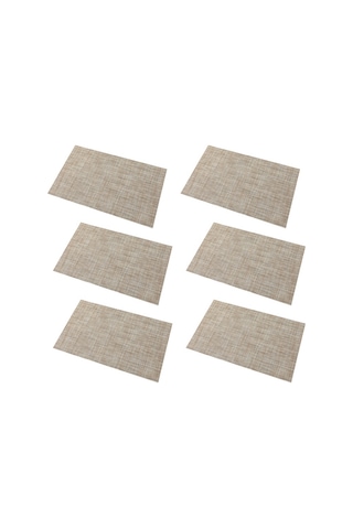 Xurunkeji Placemats 6'lı Set Yıkanabilir Silinebilir Mutfak Masası İçin Placemats Isıya Dayanıklı Kaymaz Masa Matları-f Altın