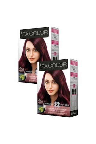 Sea Color 4.65 Saç Boyası Şarap Kızılı 2 x 100 ML