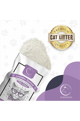 Sophresh Ps250 Lavanta Kokulu Topaklaşan İnce Bentonit Kedi Kumu 20 L