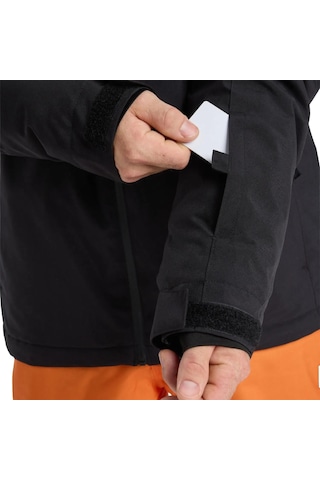 Quiksilver Quıksılver Tıtano Jk Erkek Almond - Solid Snowboard Ceketi Eqytj03513-cmd0 Siyah - Turuncu
