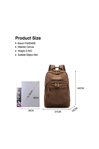 Kanvas Sırt Çantası, Okul Çantası, Yürüyüş Sırt Çantası, Dış Sarı