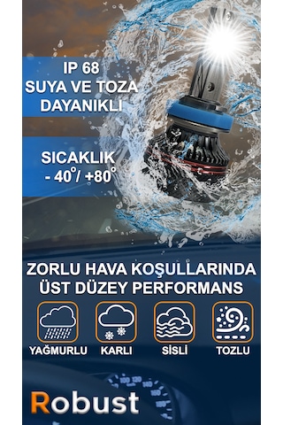 Robust Yeni Nesil Pro Lumınar H1 Led Xenon 12.000 Lumen 60 Watt