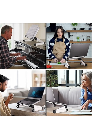 Metal Ayarlanabilir Kitap Okuma Standı Rahle Çok Amaçlı Laptop Standı