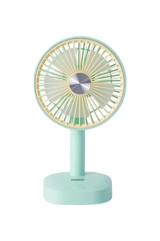 Everest Efn-510 Yeşil- Sarı 1200mah 5 İnç 3 Hız Kademeli Dönebilen Masaüstü Usb Fan 1 Adet
