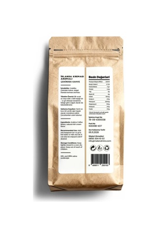 Irish Cream Bean Coffee 200g, İrlanda Kreması Aromalı Çekirdek Kahve Çekirdek Kahve