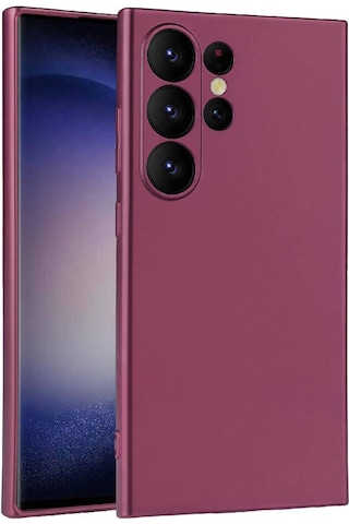 Zore Galaxy S24 Ultra Uyumlu Msra Premier Silikon Kılıf-mürdüm Mürdüm