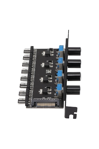 Kangvka Pcı Konumlu 8 Kanal Fan Kontrolcü, 4 Manuel Düğme İle Hız Regülasyonu, Sata Arayüzlü Bilgisayar Soğutma Sistemi Cpu, Kasa, Hdd, Vga Fanları İçin