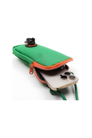 Design Cep Telefonu Çantası Dışkı Poşeti, Fermuarlı, Gizli Poşet Gözü, Köpek Gezdirme İçin İdeal, Yeşil