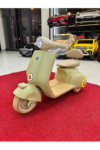 Oyuncaksepeti Vespa Akülü Motor 12 Volt 2-5 Yaş Krem
