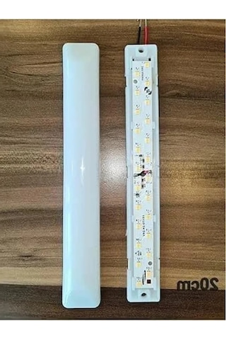 10'lu Paket 20cm, Düz Taban Led Aydınlatma Modülü, Gün Işığı 3000k 01G Taba