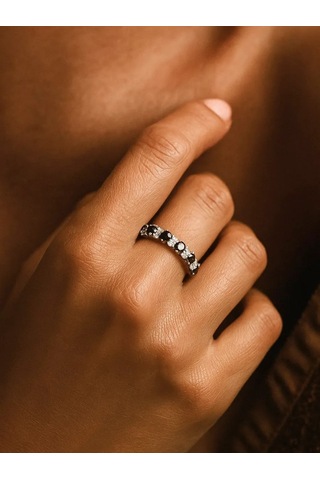 Lapshov Gümüş Yürüyüş Yolu Yüzüğü 358453568 Siyah