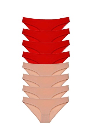 8 Adet Süper Eko Set Likralı Kadın Slip Külot Çok Renkli