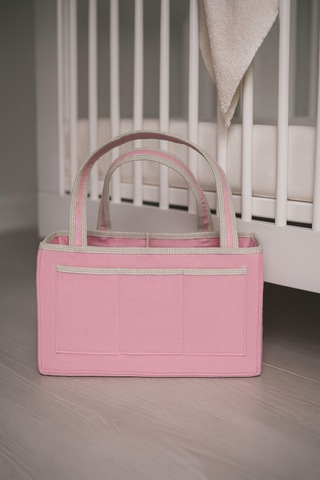 Yunusoğlu Home Anne Bebek Keçe Bakım Çantası Yenidoğan İçin Organizer Düzenleyici Çok Amaçlı Çok Renkli