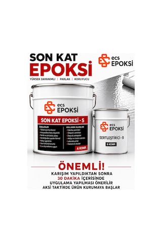 Epoksi Self Leveling Zemin Kaplama 20 Kg (17+3 Kg) Kendiliğinden Yayılan Epoksi Zemin Boyası Son Kat -