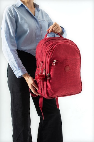 Ultra Hafif Çok Cepli Orta Boy Sırt Çantası Kırmızı Model: 571-3k