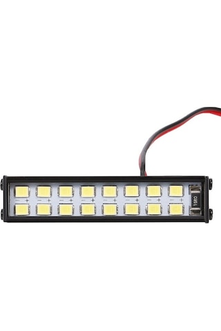 Flybuy 55mm 16 Led Metal Far Barı - 3 Işık Modu - Traxxas, Tamiya, Axial Uyumlu Rc Araba Işık Çubuğu