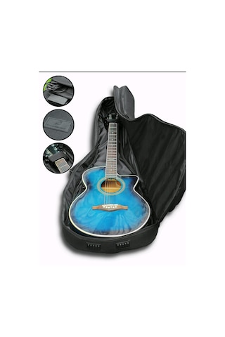 Siyah Profesyonel Gigbag Akustik Gitar Kılıfı-çantası-su Geçirmez