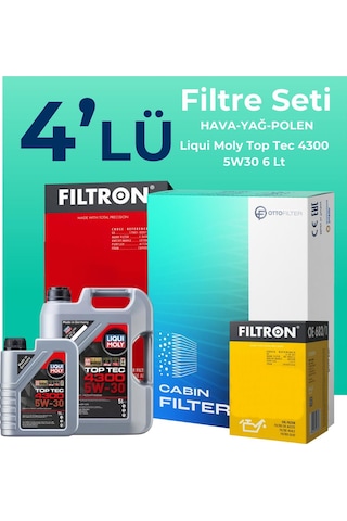 Filtron Renault Austral 1.3 Hybrid Filtre Bakım Seti Liqui Moly Motor Yağlı (2022-2025) 4 Lü -