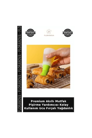 Premium Akıllı Mutfak Pişirme Yardımcısı Kolay Kullanım Ucu Fırçalı Yağdanlık