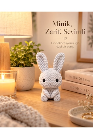 Örgü Dokulu Tavşan Biblo Dekoratif Figür