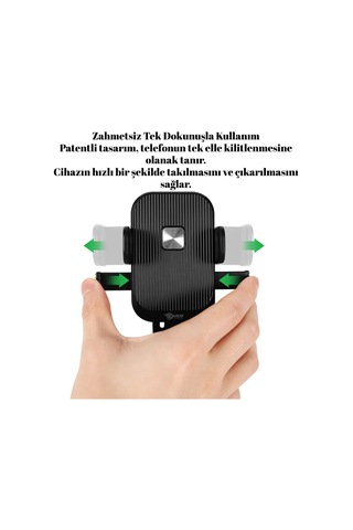 Telefon Tutacağı Ayarlı Güçlü Vantuzlu Araç İçi Torpido Üstü Tel Tutucu Üniversal Siyah Glz03517212 Siyah