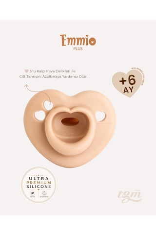 Tgm Baby Ultra Premium Silikon Kalpli Emzik Plus Açık Kahverengi