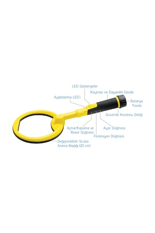 Pulsedive Scuba 20Cm Başlıklı Sarı
