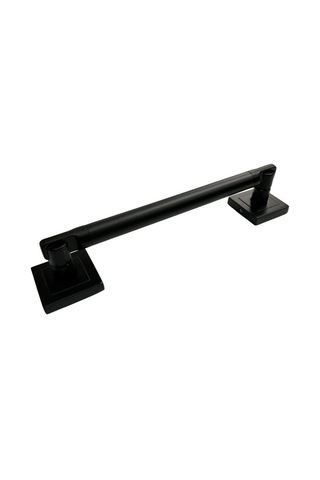 Sese Kare Rozetli Çekme Kapı Kolu Siyah Kol 25cm Ekonomik 202-03-25-02k