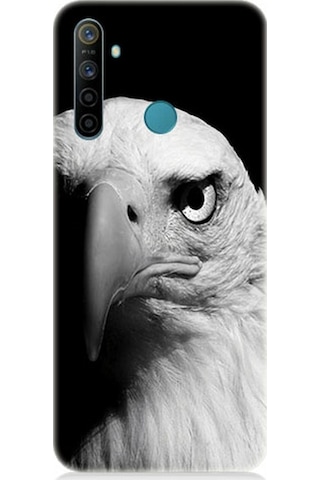 Realme 6i Uyumlu Silikon Kılıf Siyah Beyaz Kartal Başı Realme 6i Uyumlu Silikon Kılıf Siyah Beyaz Kartal Başı