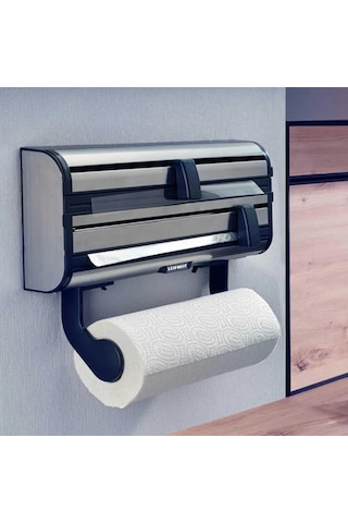 Leifheit Lfh25793 Duvara Monte Rulo Peçete Tutucu Gri