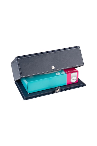 2k Suni Deri Peçetelik Mendil Kutusu 13 24 6 Cm. Lacivert Lacivert