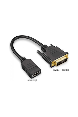 Dvı -d 24+1 Erkek To Hdmı Dişi Çevirici Video Kablo 30 Cm