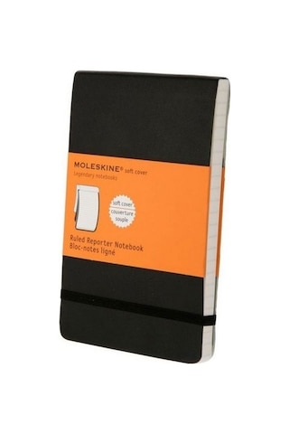 Moleskine Yumuşak Kapak Gazeteci Defteri Siyah Çizgili - 9x14 - 4664