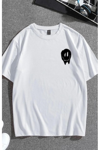 Altamira Unisex Beyaz Don't Sırt Baskılı Oversize T-shirt 001