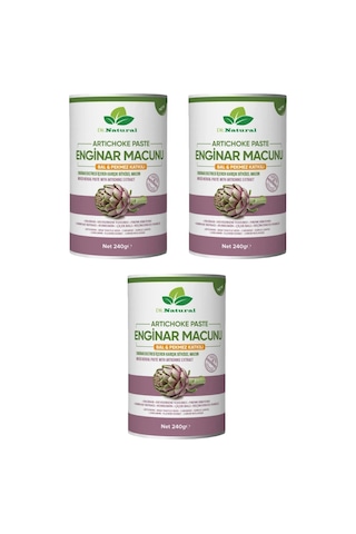 Dr. Natural Enginar Macunu Pekmez ve Bal Katkılı Bitkisel Macun 3 x 240 G