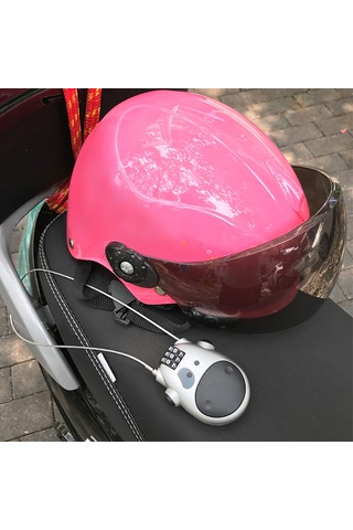 Geeroyoo Gümüş Renkli Geniş Kullanimlı Çelik Tel Kablolu Şifreli Kilit - Moto Kask, Bagaj, Kayak Ve Araç Kıyafeti İçin Uygun Gümüş