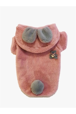 Gedyco Powder Pink Premium Peluş Orta Irk Köpek Sweatshirt
