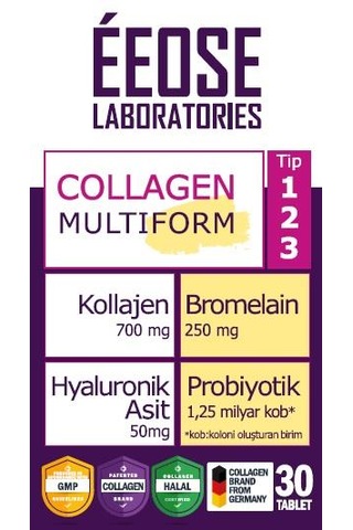 Multiform Kolajen. Bromelain. Hyaluronik Asit Ve Probiyotik Table
