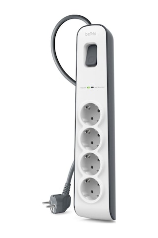 Belkin Surgemaster 4'lü Priz, Yüksek Gerilim Korumalı 2 M Kablo