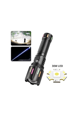 Ps-9954 30w Zoomlu Led Powerbank Özellikli Şarjlı Profesyonel El Feneri