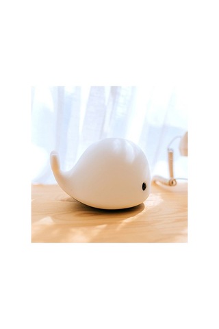 1.5w Usb Şarj Edilebilir Silikon Işık Karikatür Renkli Balina Pat Işığı Yunus Renk Değiştiren Renkli Ortam Gece Işığı 7 Aydınlatma Efekti Beyaz