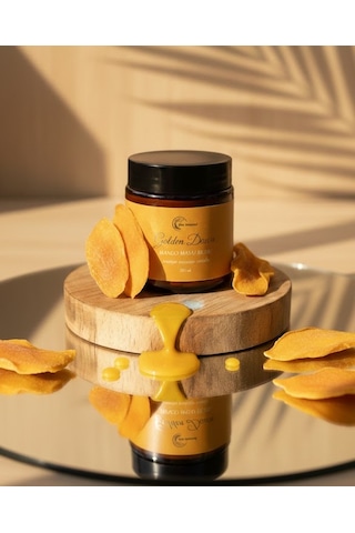 Mango Kokulu Masaj Mumu 100 Ml Doğal Bitkisel Yağlı, Nemlendirici Etkili Mum Aromaterapi Beyaz - Sarı